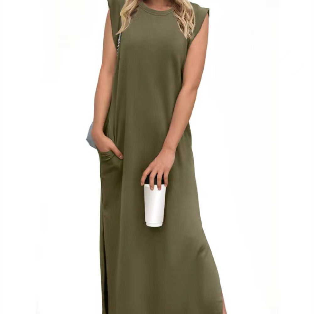 Coastal Sleeveless Pocket Dress