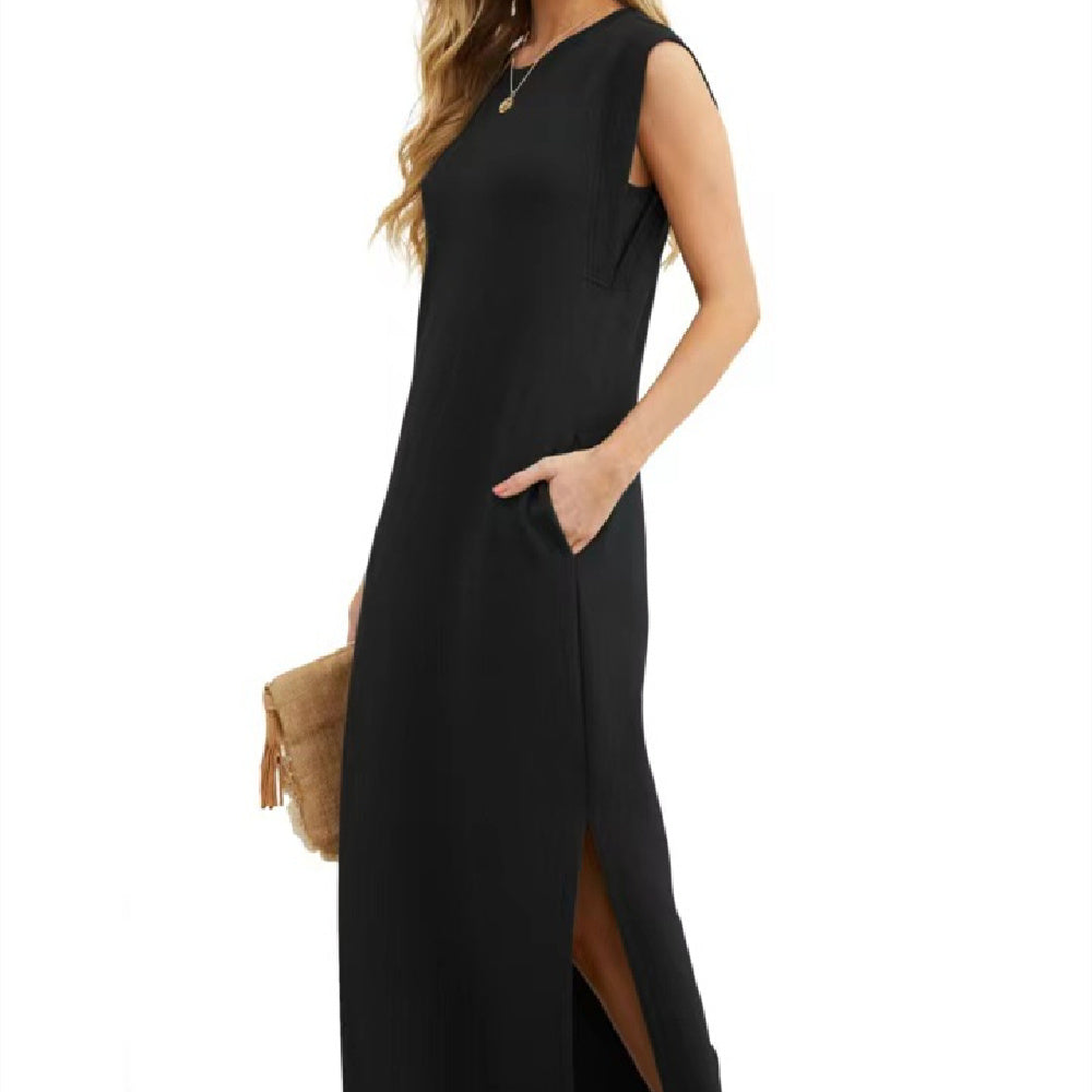 Coastal Sleeveless Pocket Dress