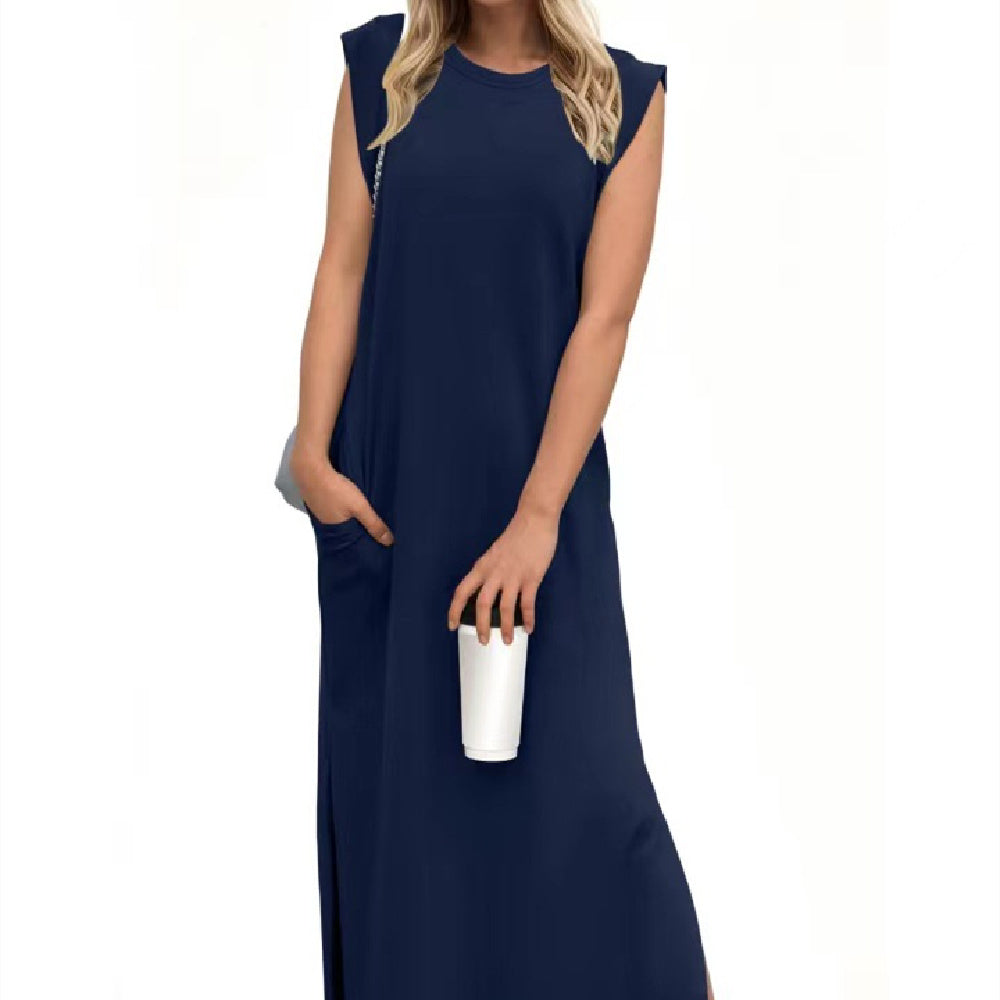 Coastal Sleeveless Pocket Dress