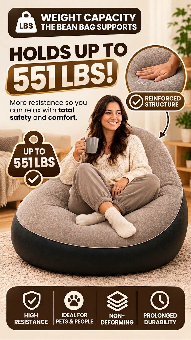 Reinforced ottoman that supports up to 550 lbs