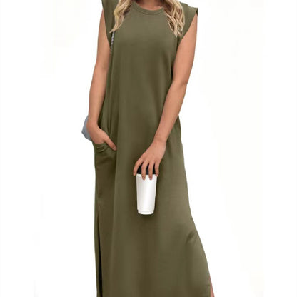 Coastal Sleeveless Pocket Dress