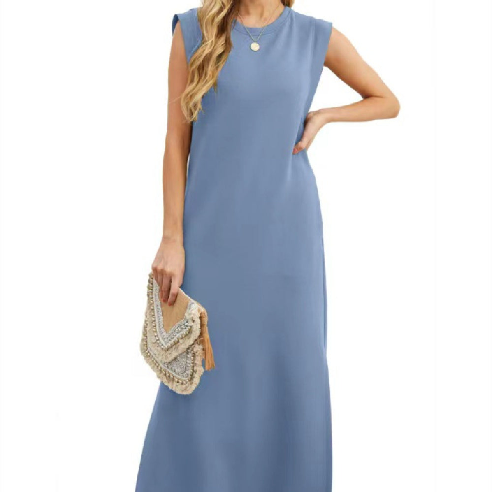 Coastal Sleeveless Pocket Dress