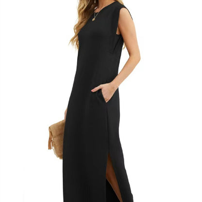 Coastal Sleeveless Pocket Dress