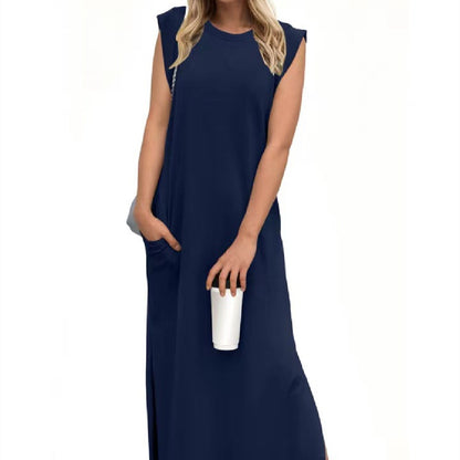 Coastal Sleeveless Pocket Dress